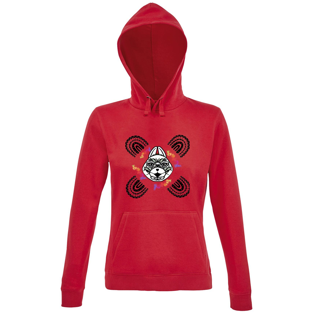 Hoodie Premium Women Rainbow Bunny