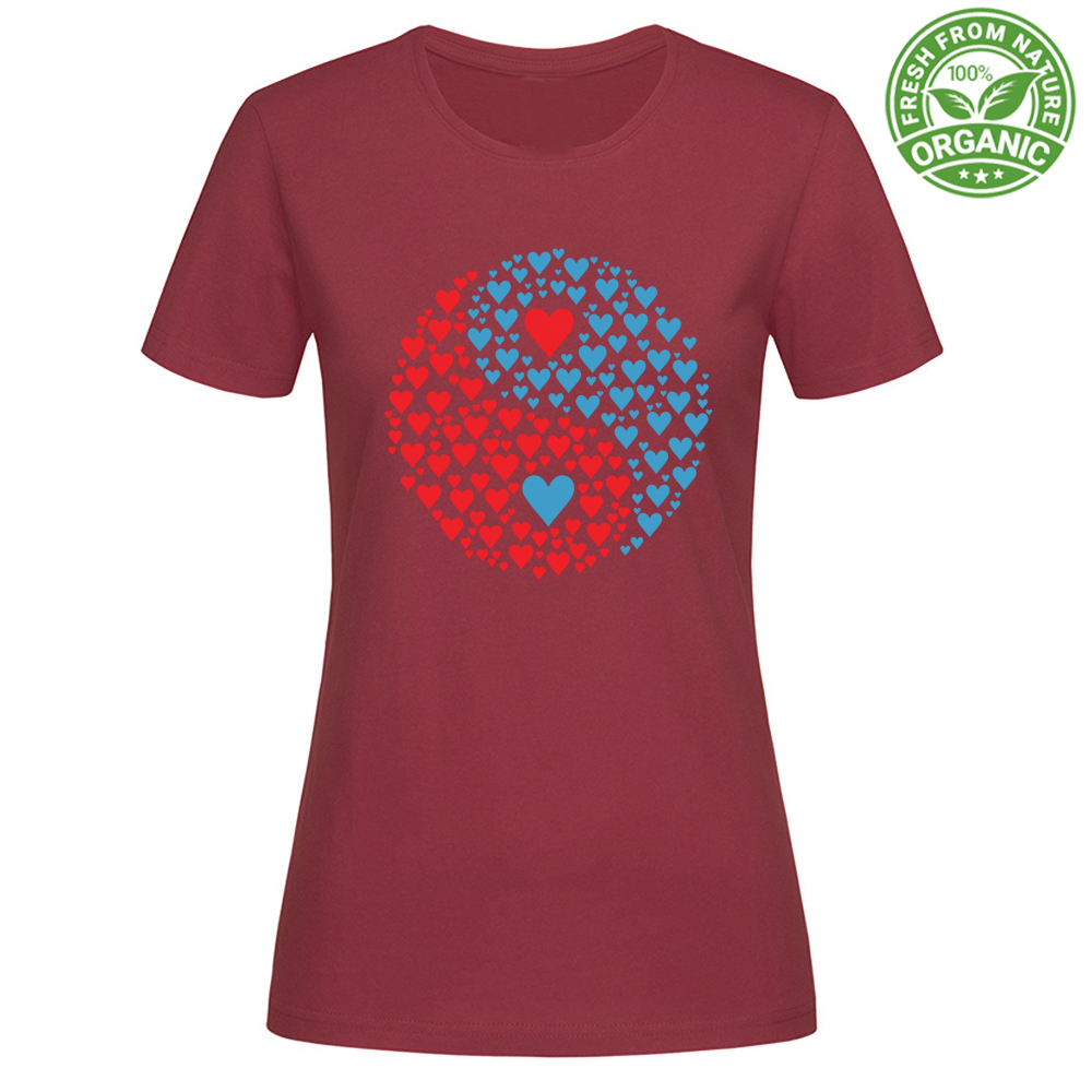 T-Shirt Woman Organic Hearts Tao