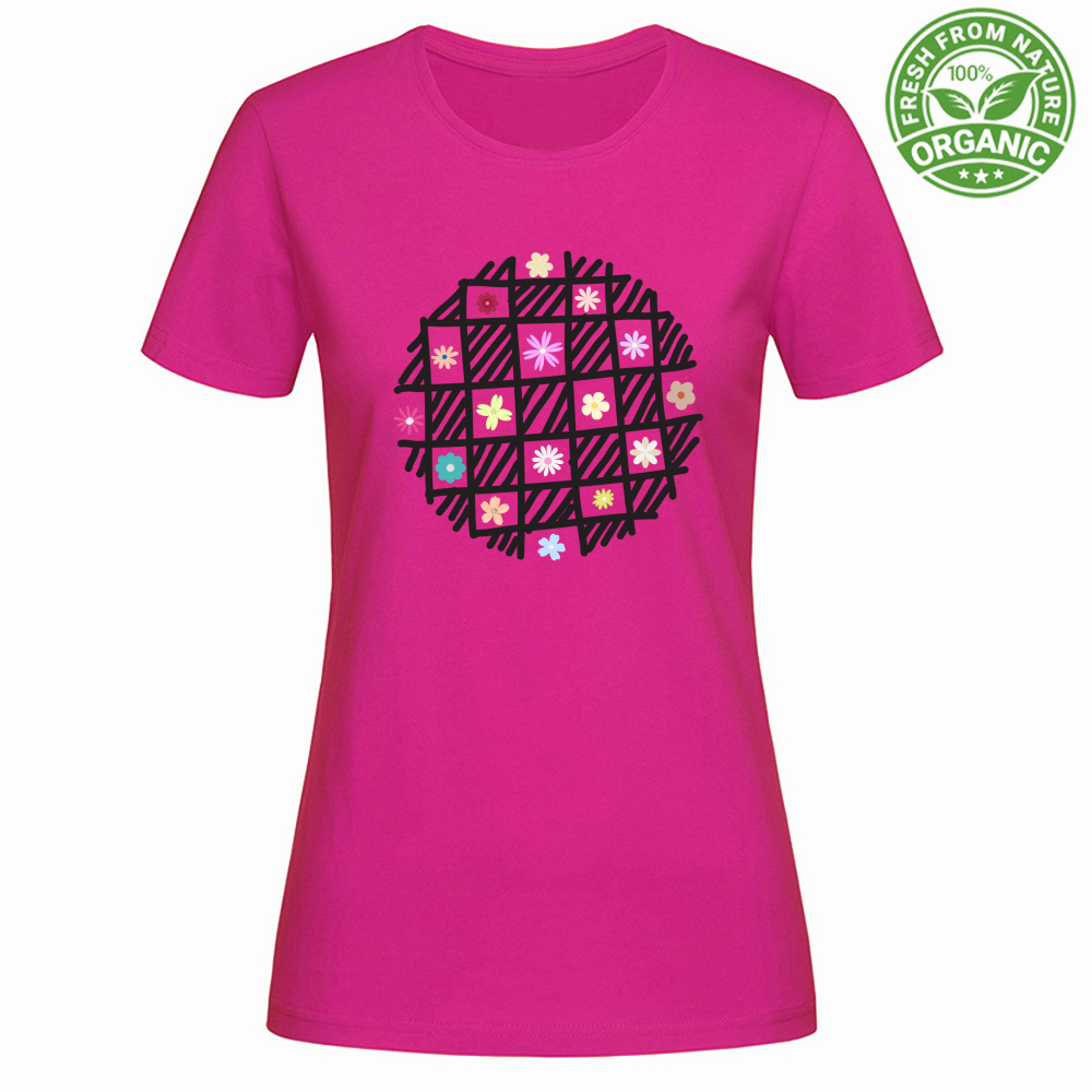 T-Shirt Woman Organic Flowers out of Cages