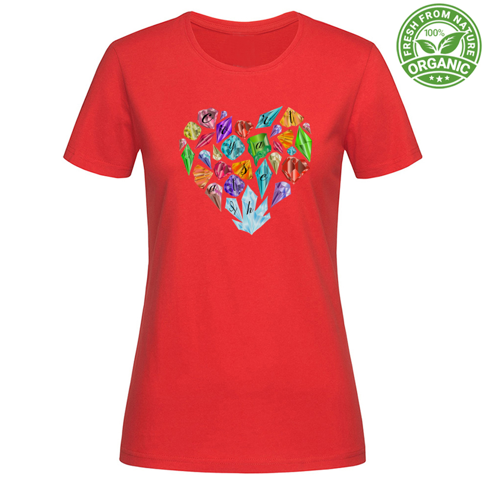T-Shirt Woman Organic CrystalHeart
