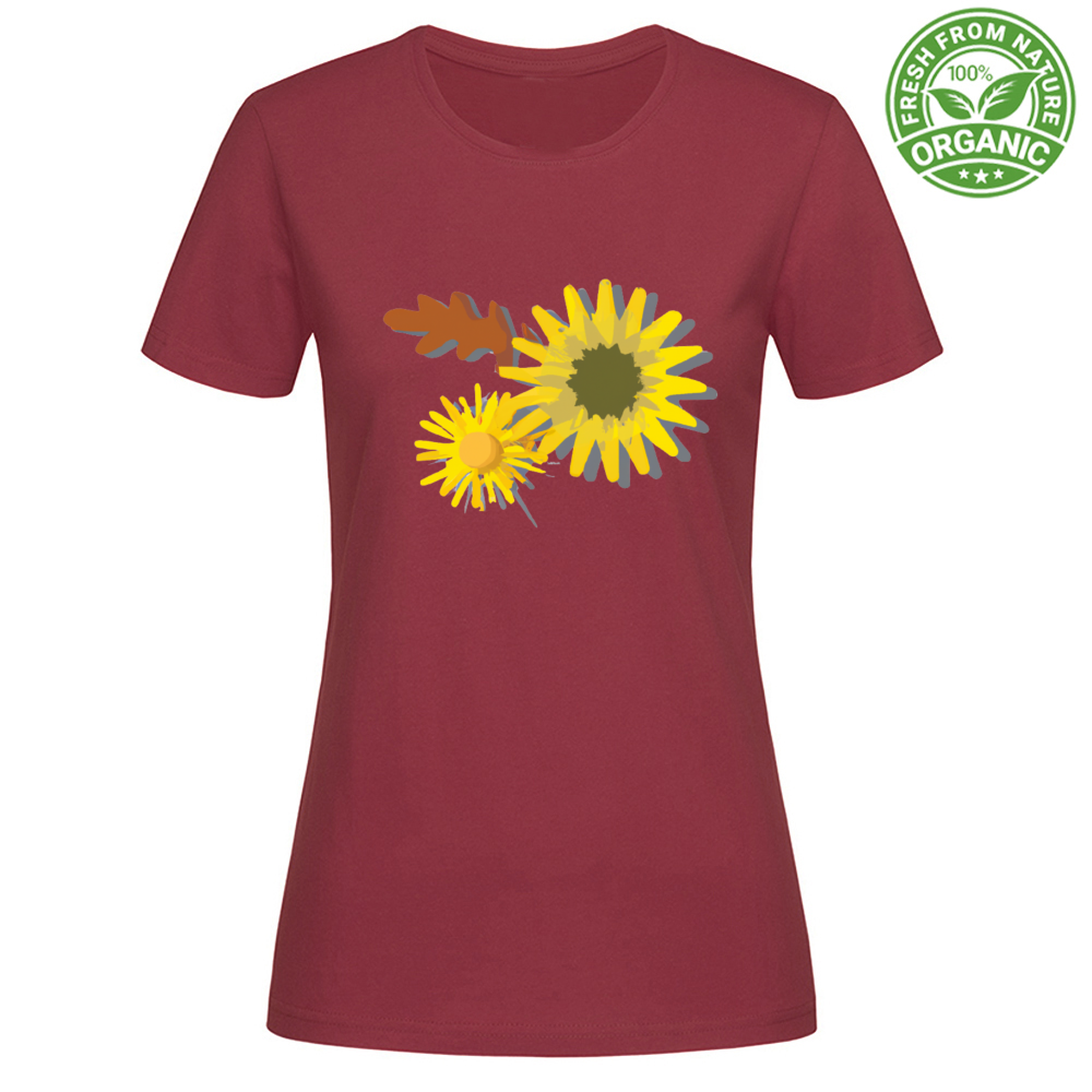 T-Shirt Woman Organic Sunflowers