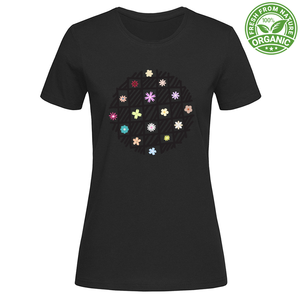 T-Shirt Woman Organic Flowers out of Cages