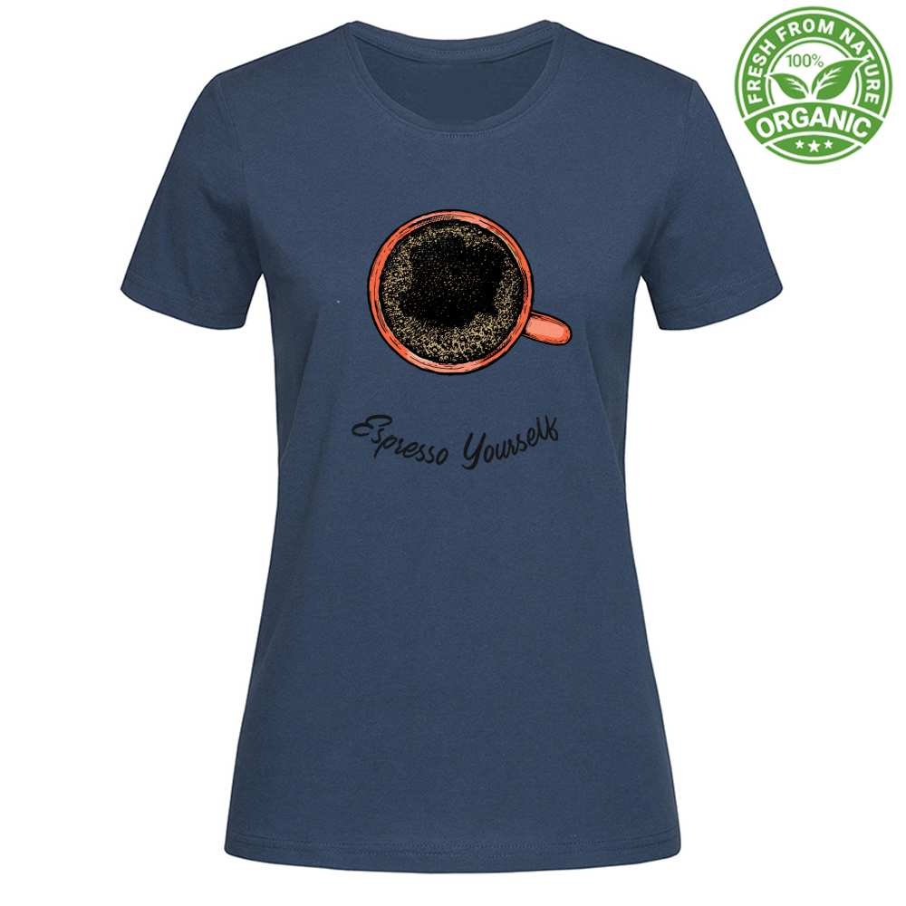 T-Shirt Woman Organic Espresso Yourself