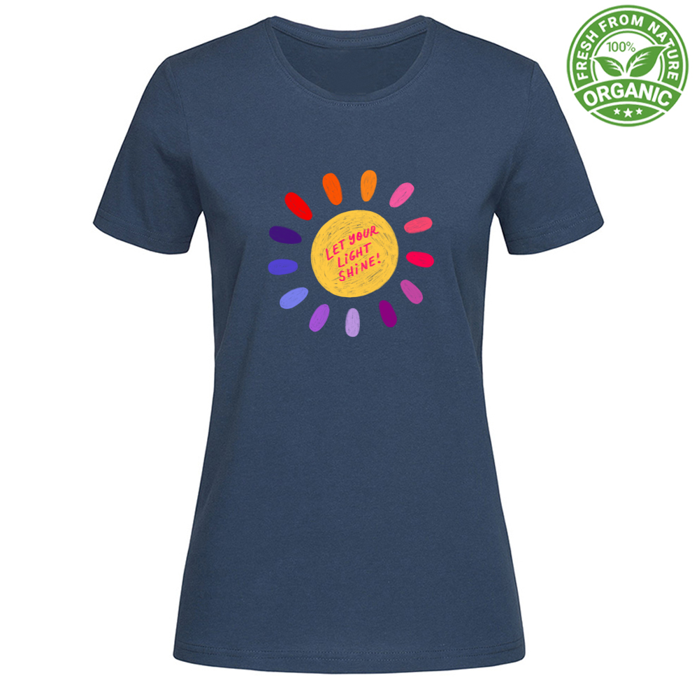 T-Shirt Woman Organic Let Your Light Shine