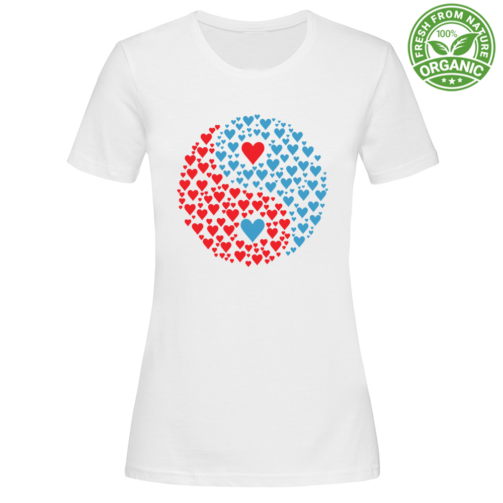T-Shirt Woman Organic Hearts Tao