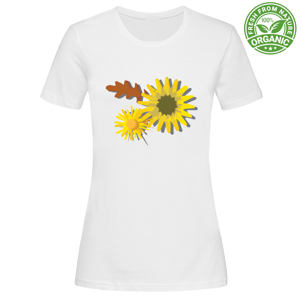 T-Shirt Woman Organic Sunflowers