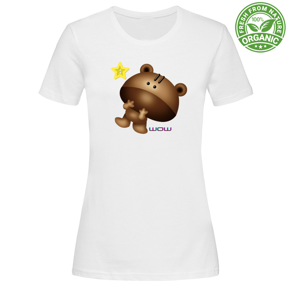 T-Shirt Woman Organic Wow Star