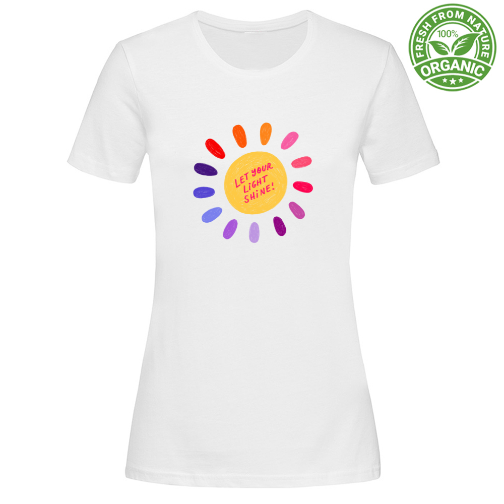 T-Shirt Woman Organic Let Your Light Shine