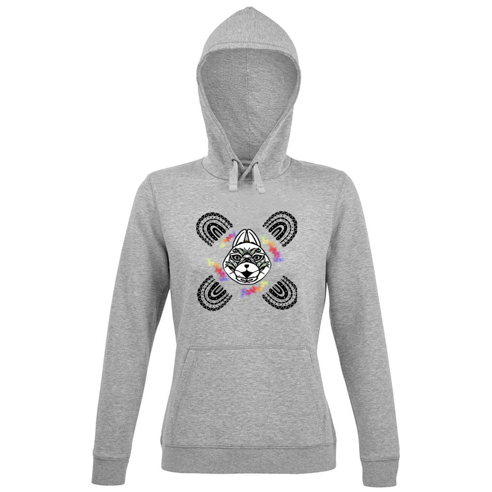 Hoodie Premium Women Rainbow Bunny