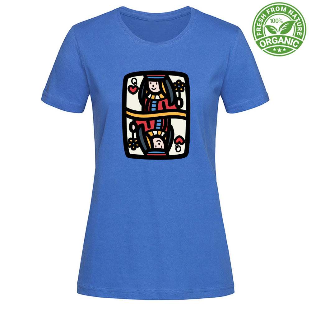 T-Shirt Woman Organic Queen of Hearts -Tee