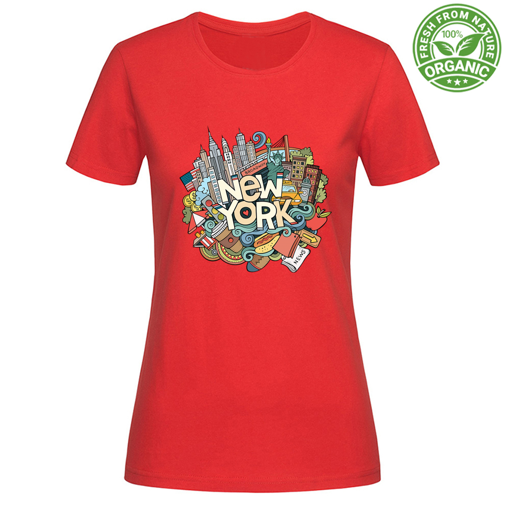 T-Shirt Woman Organic NYC Ghaphiti