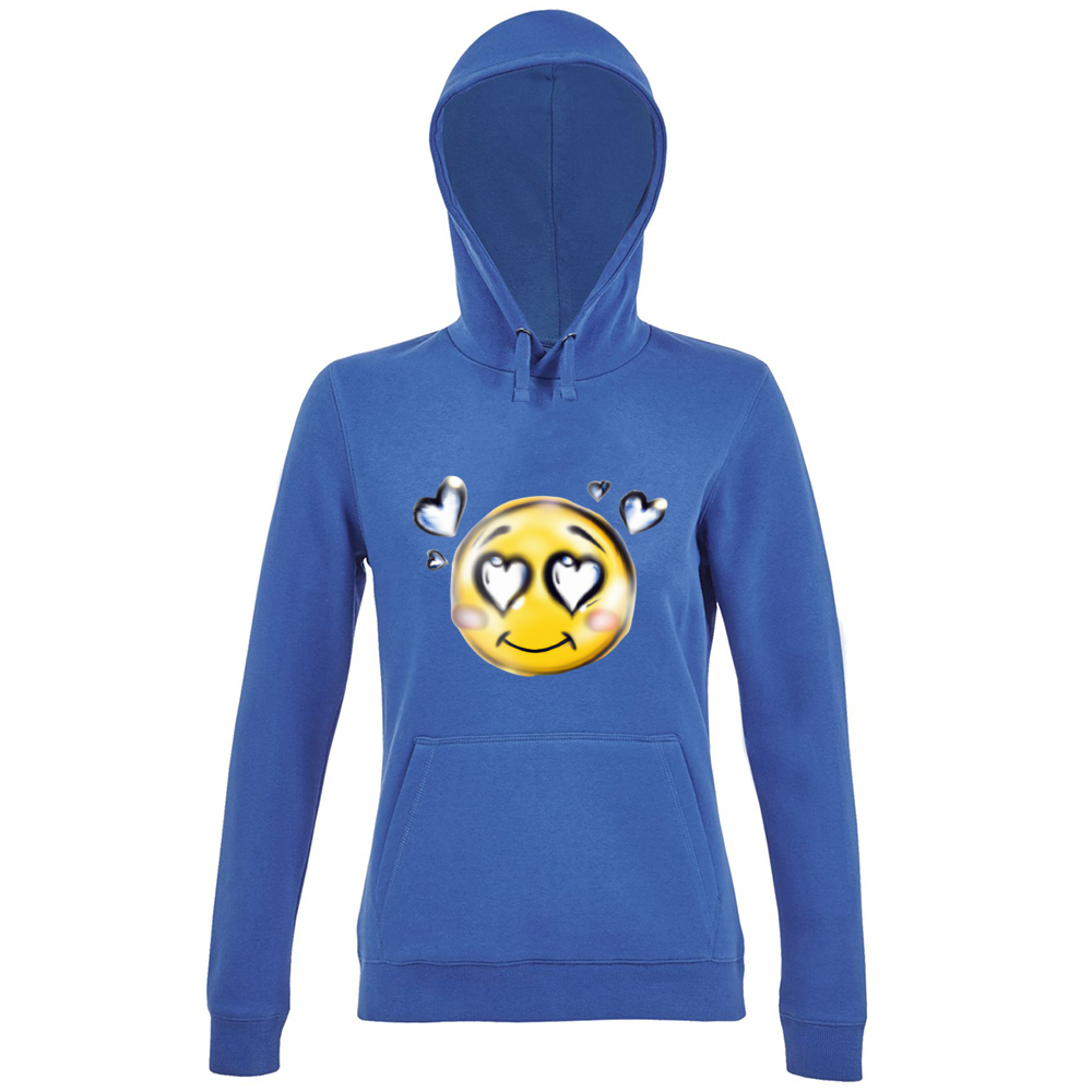 Hoodie Premium Women Heart Eyes Smile Hoodies