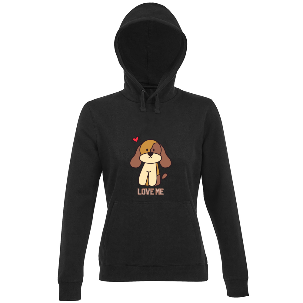 Hoodie Premium Women Love me dog Hoodie