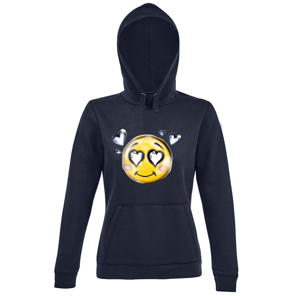 Hoodie Premium Women Heart Eyes Smile Hoodies