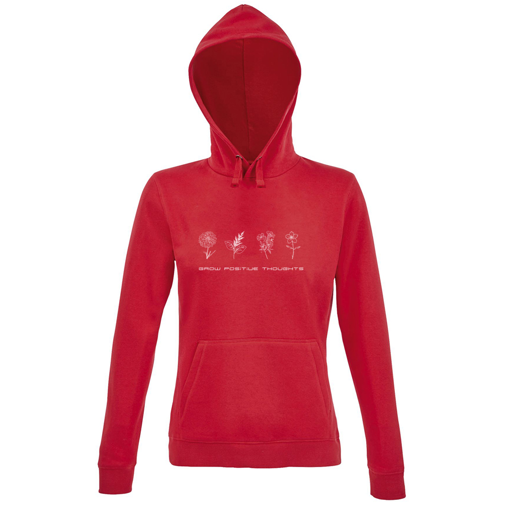 Hoodie Premium Women Grow Positive Thoughts Hoodie