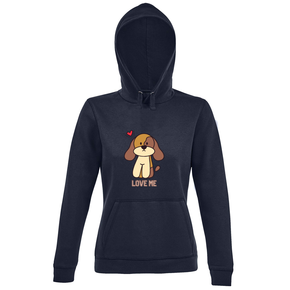 Hoodie Premium Women Love me dog Hoodie