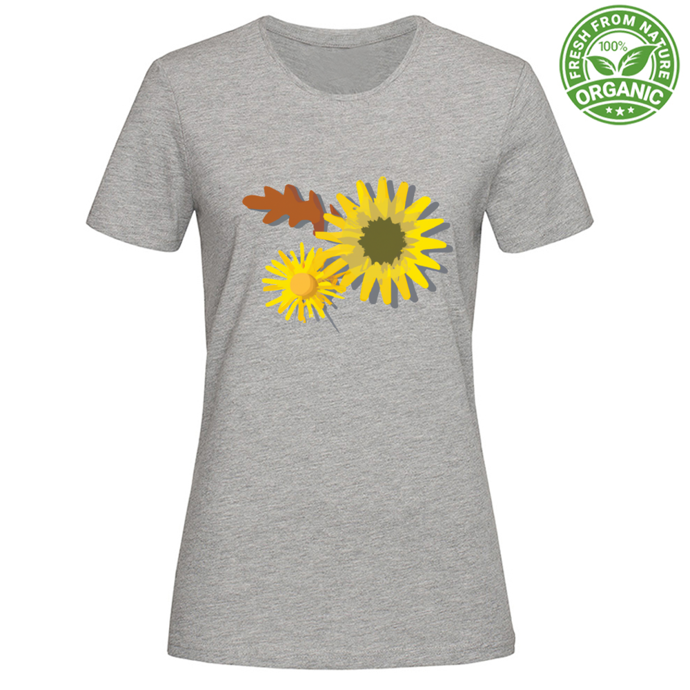 T-Shirt Woman Organic Sunflowers