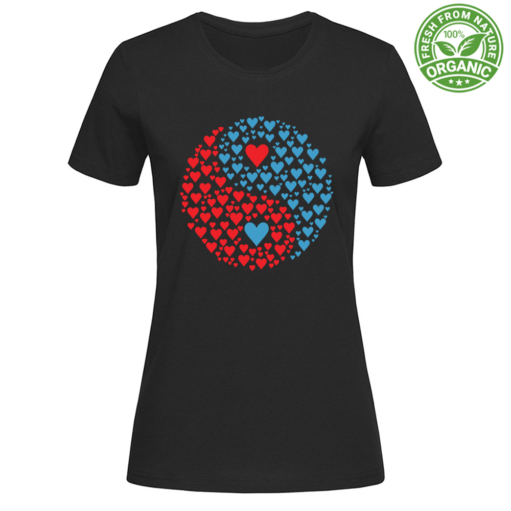 T-Shirt Woman Organic Hearts Tao