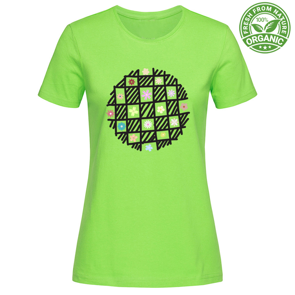 T-Shirt Woman Organic Flowers out of Cages