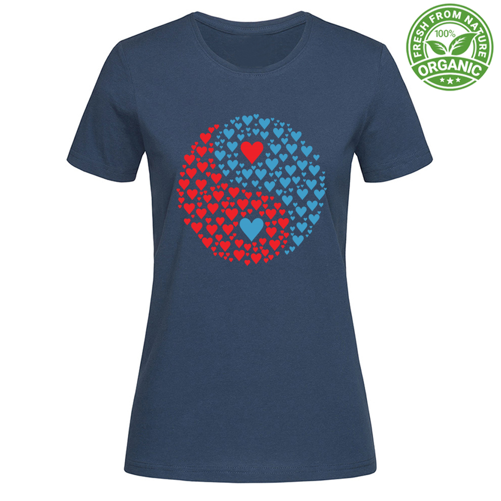 T-Shirt Woman Organic Hearts Tao