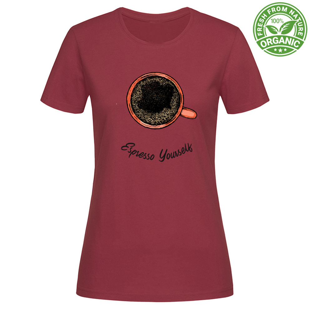 T-Shirt Woman Organic Espresso Yourself