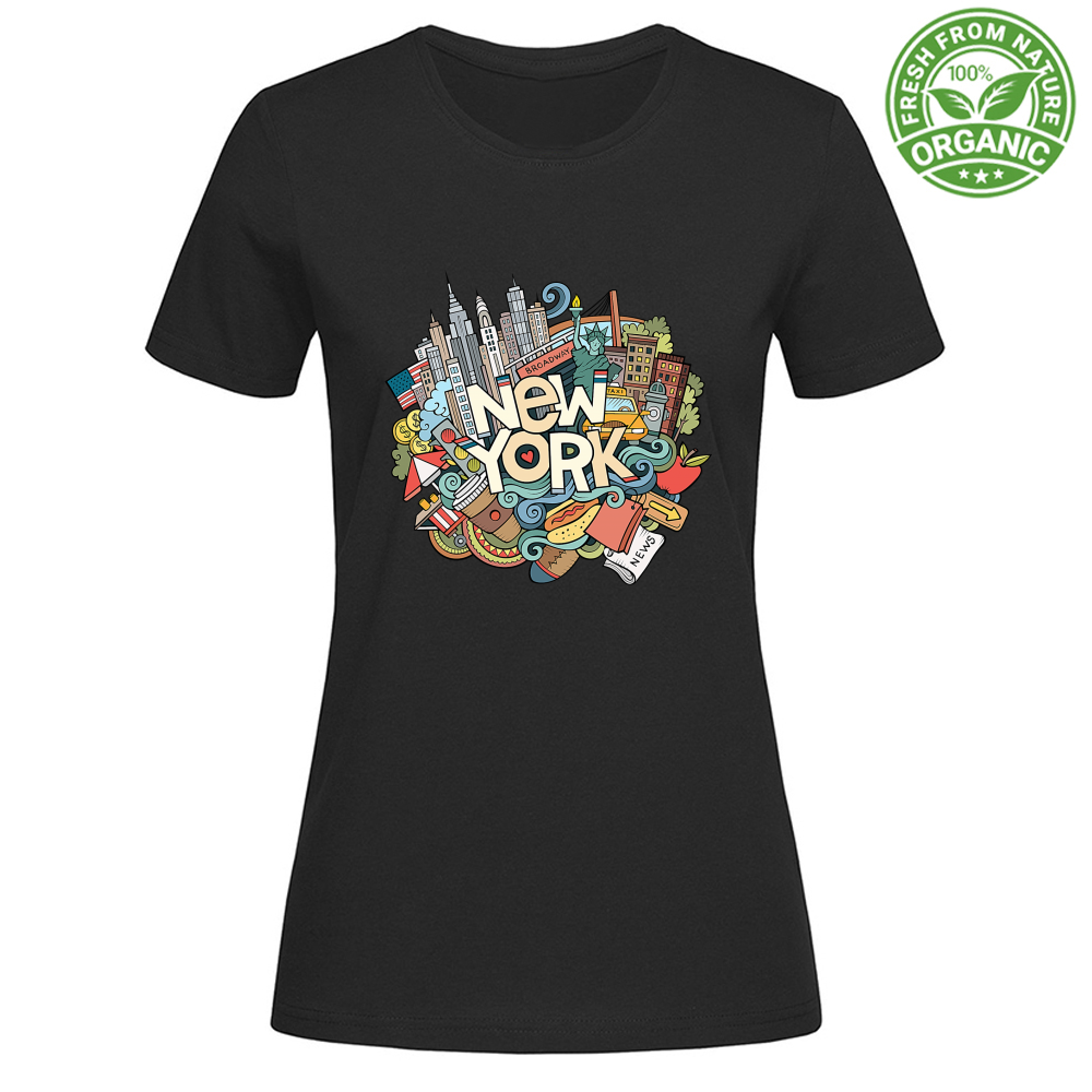 T-Shirt Woman Organic NYC Ghaphiti