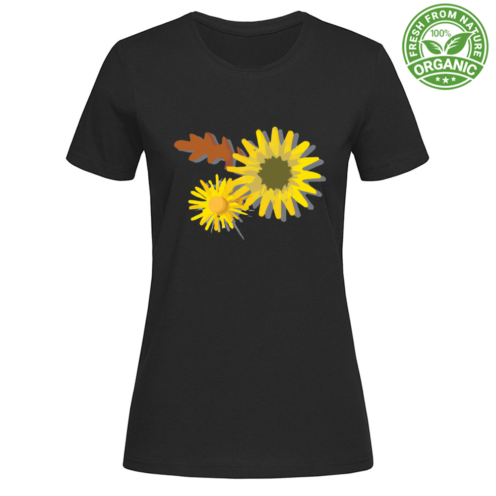 T-Shirt Woman Organic Sunflowers