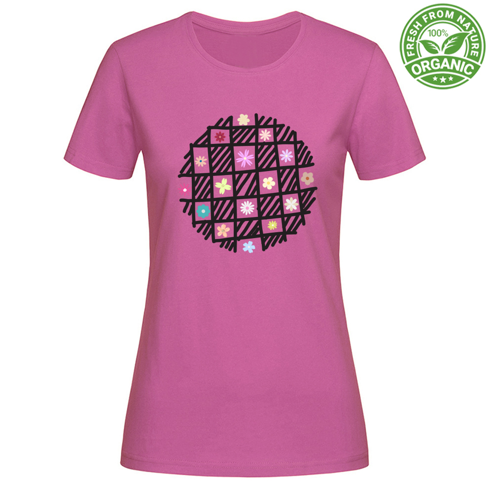 T-Shirt Woman Organic Flowers out of Cages