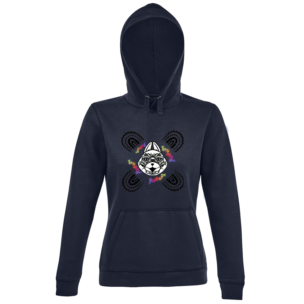 Hoodie Premium Women Rainbow Bunny