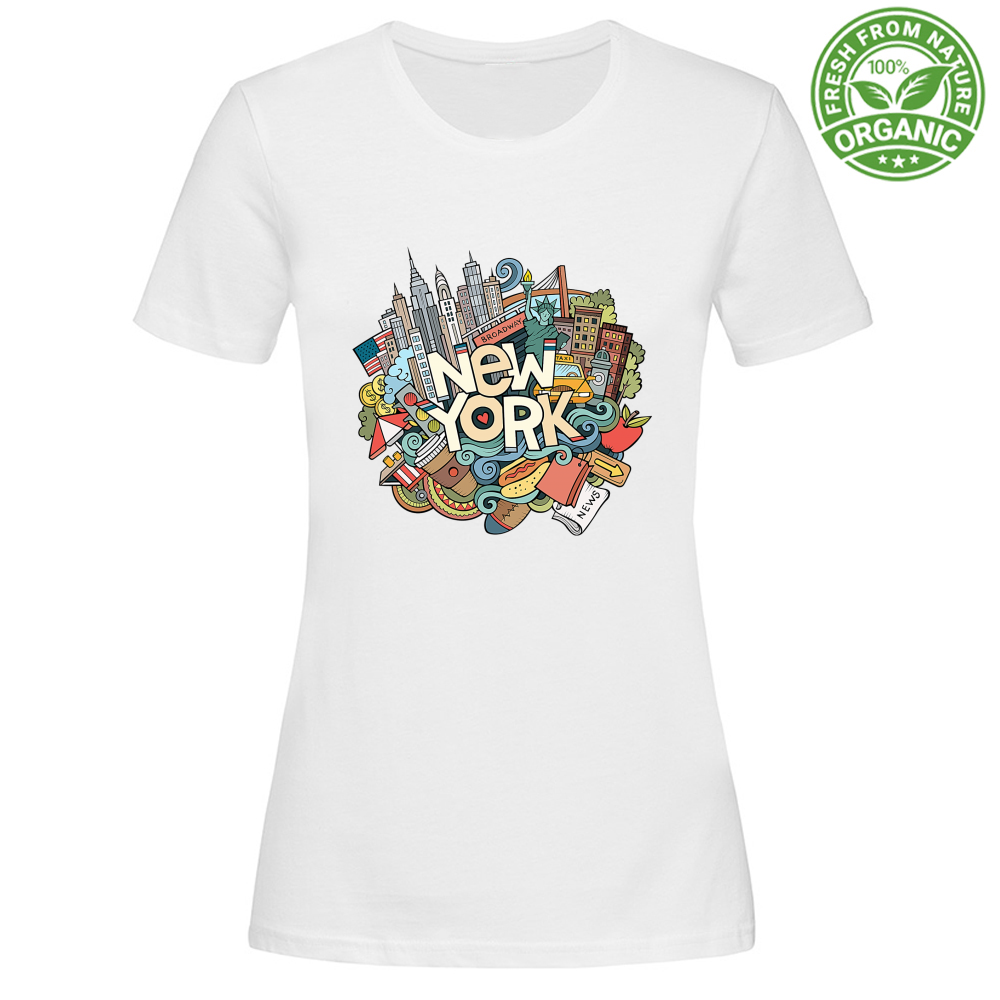 T-Shirt Woman Organic NYC Ghaphiti