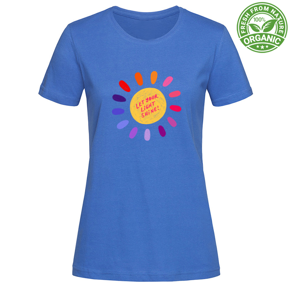 T-Shirt Woman Organic Let Your Light Shine