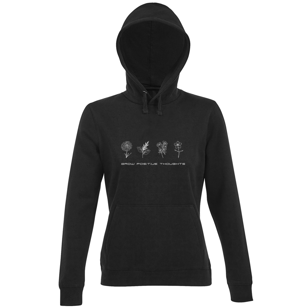 Hoodie Premium Women Grow Positive Thoughts Hoodie