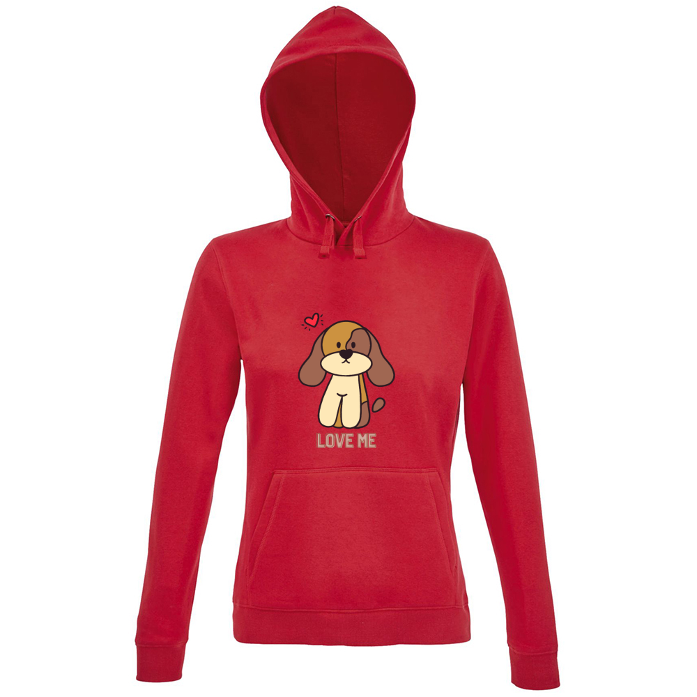 Hoodie Premium Women Love me dog Hoodie