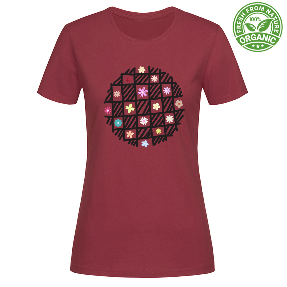 T-Shirt Woman Organic Flowers out of Cages