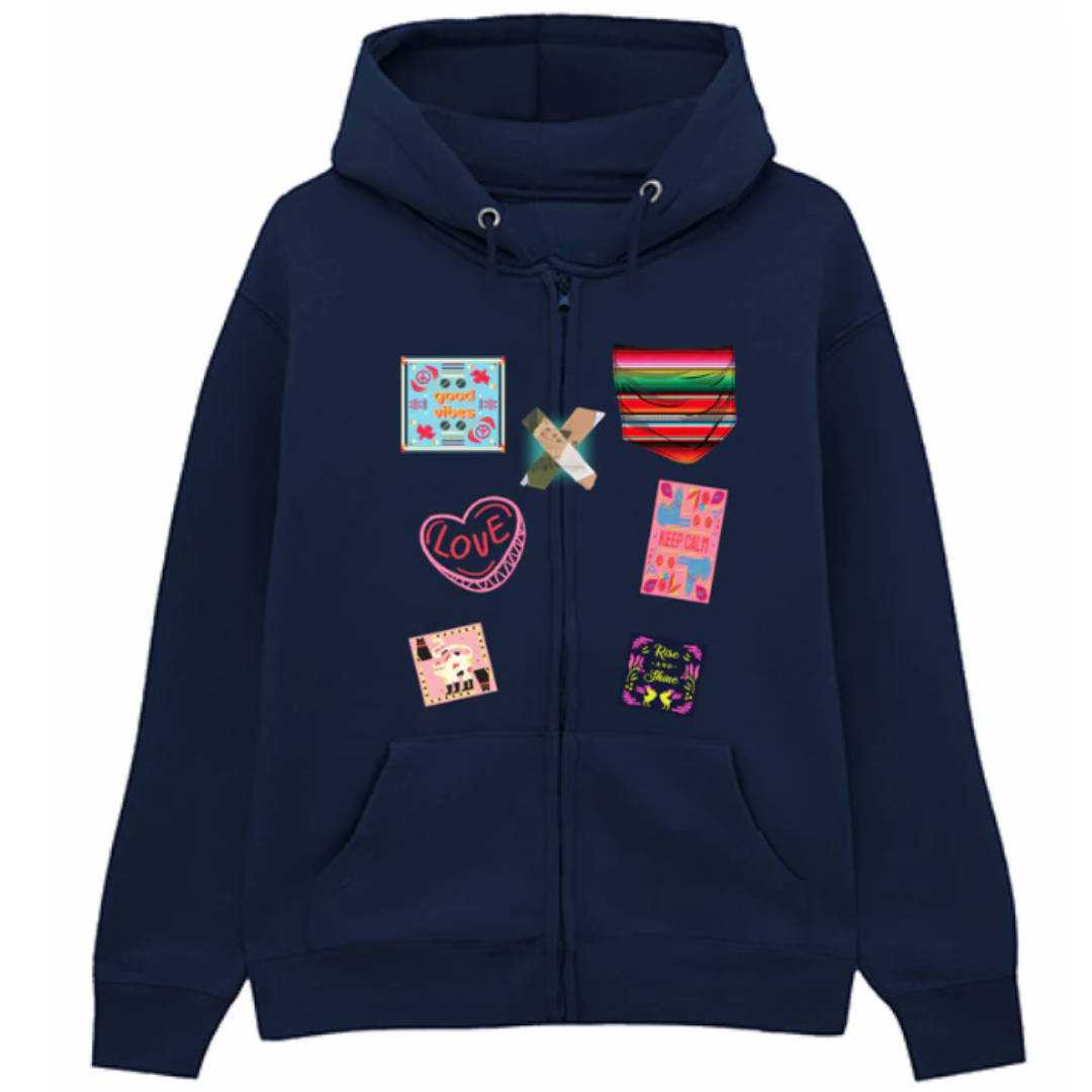 Felpa Premium Cappuccio Zip Pocket&Stamps