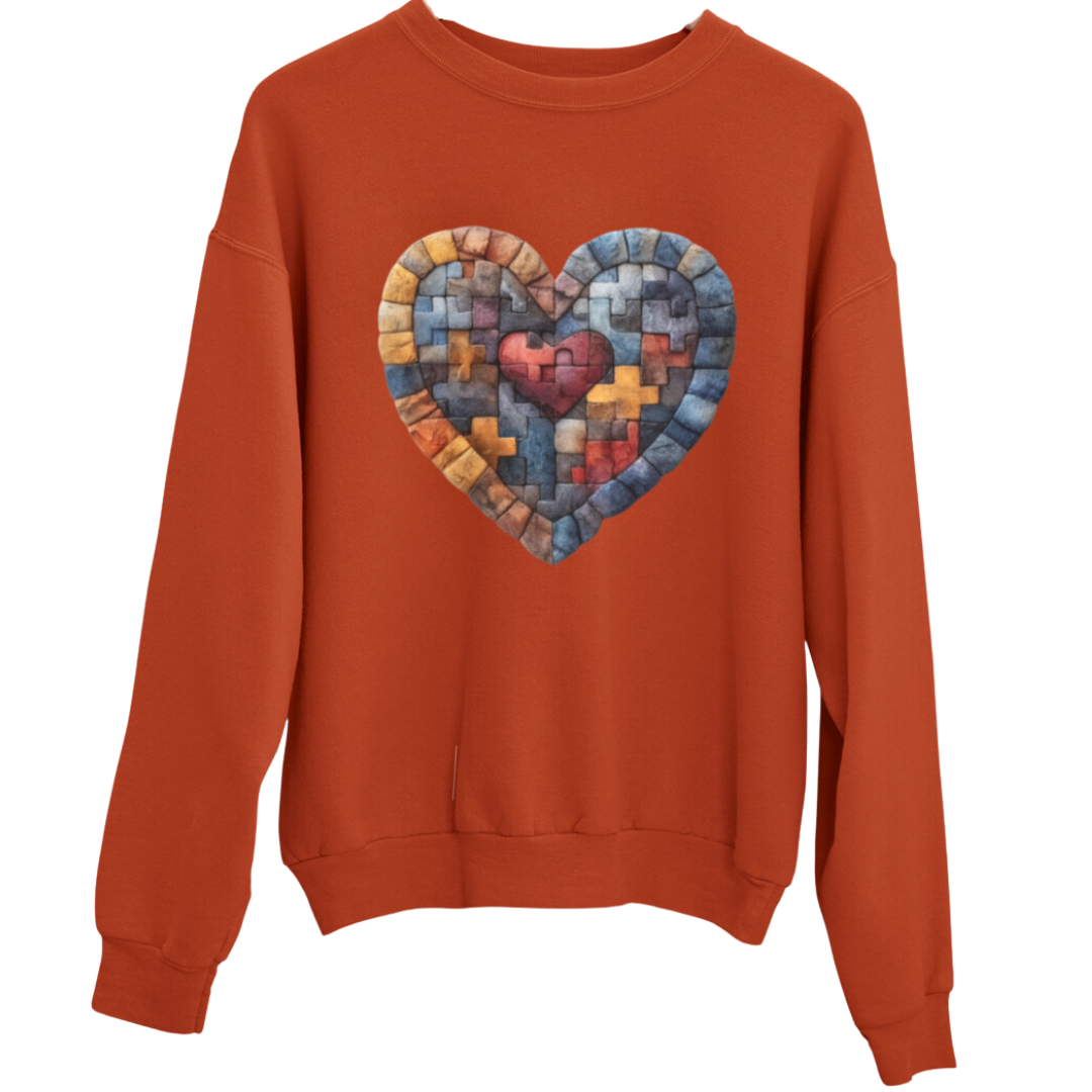 Felpa Organica Quilt Heart