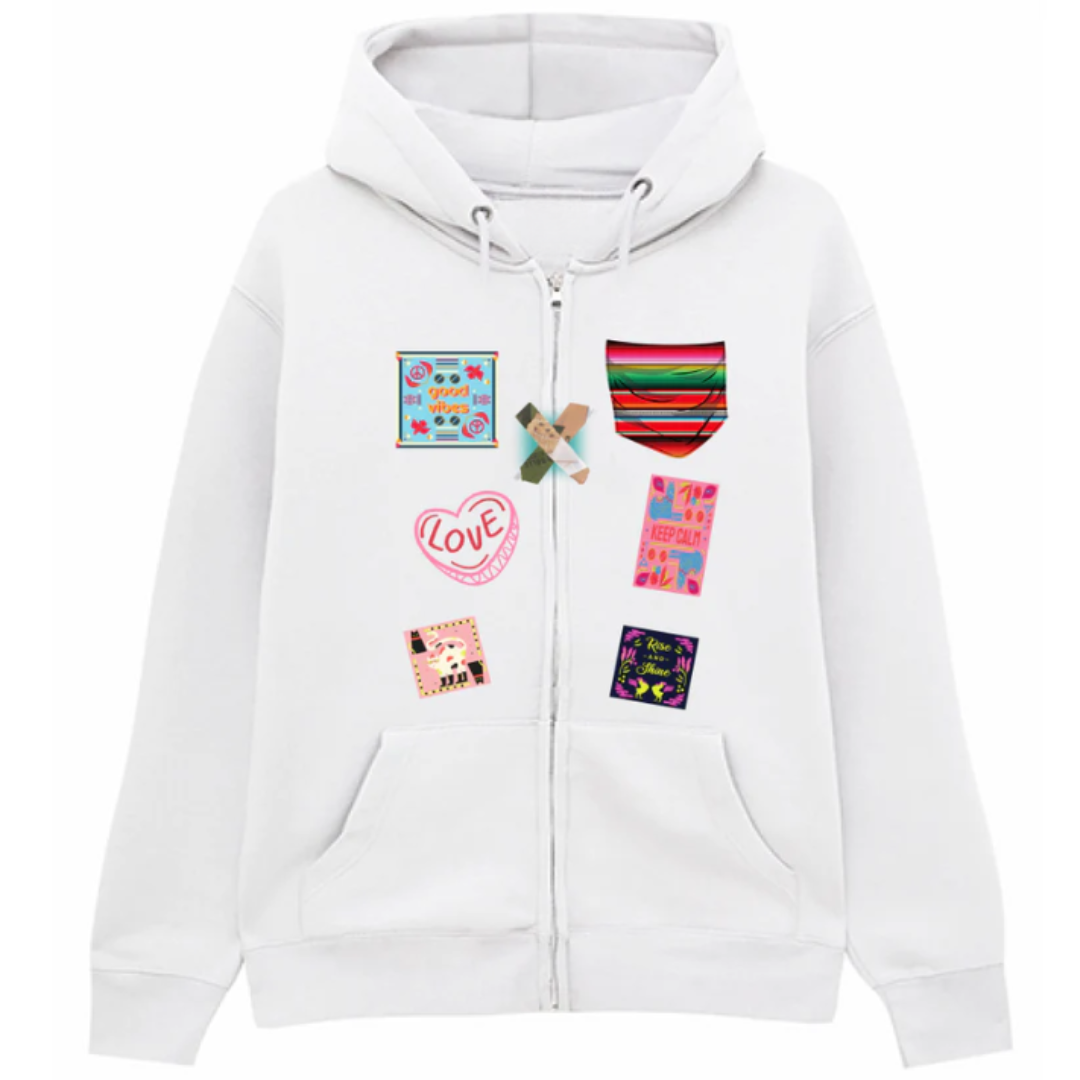 Felpa Premium Cappuccio Zip Pocket&Stamps