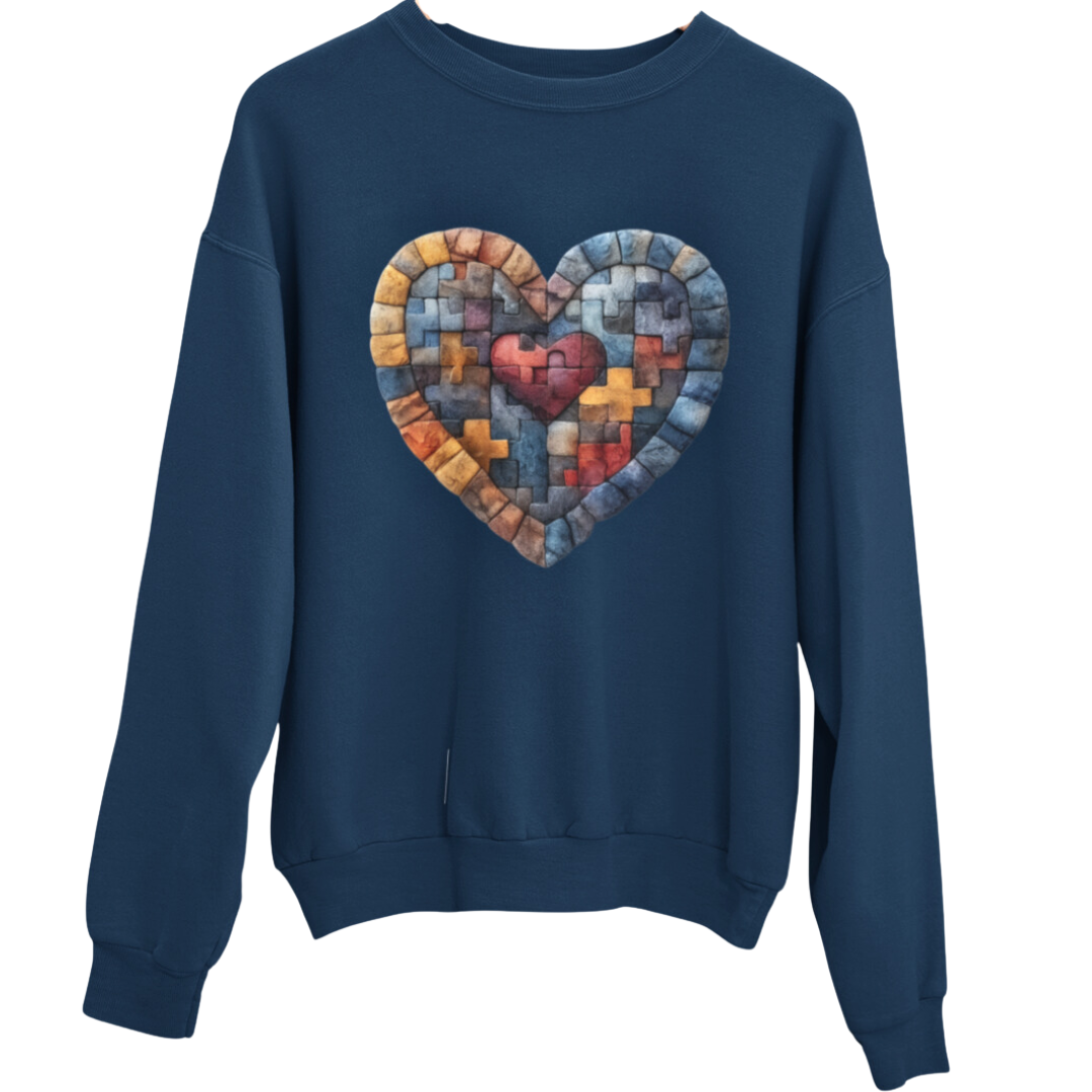 Felpa Organica Quilt Heart