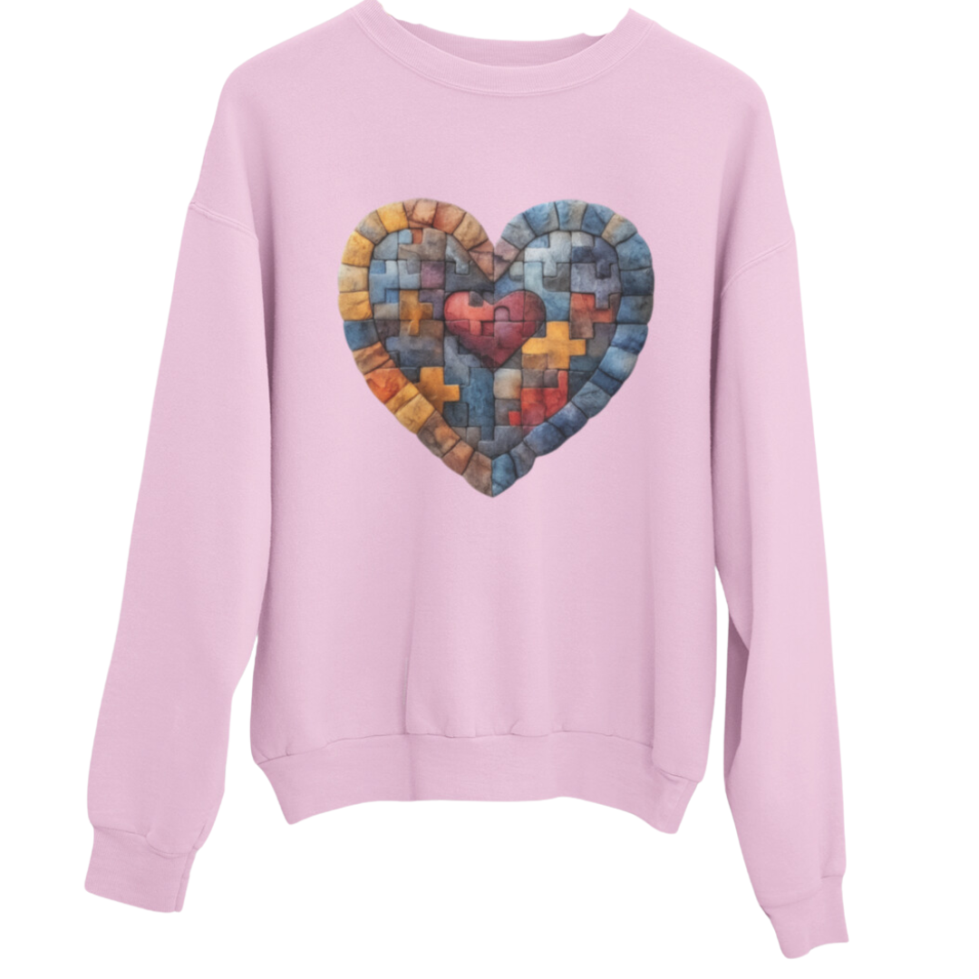 Felpa Organica Quilt Heart