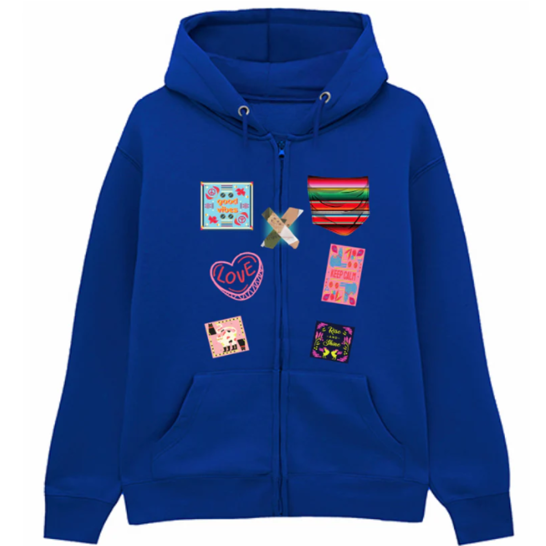 Felpa Premium Cappuccio Zip Pocket&Stamps