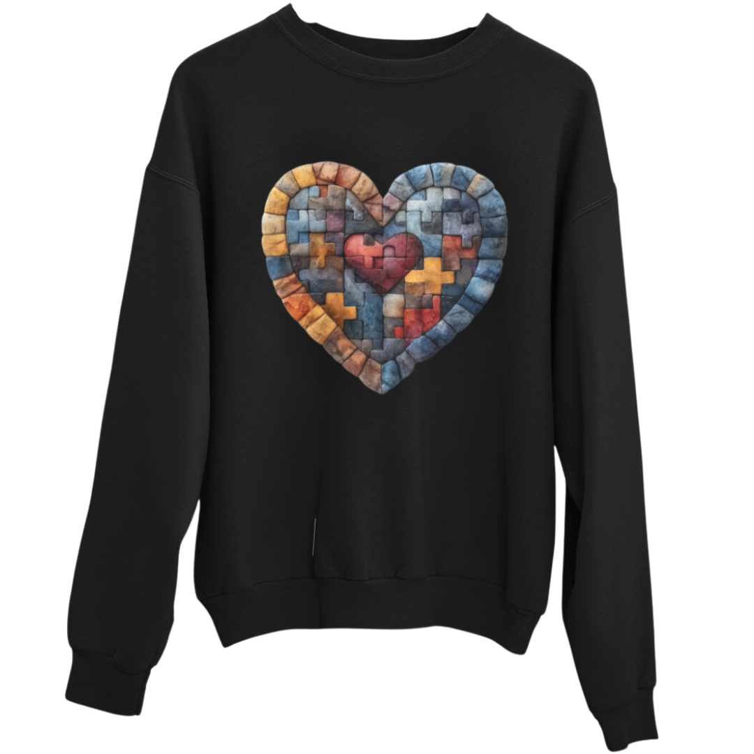 Felpa Organica Quilt Heart