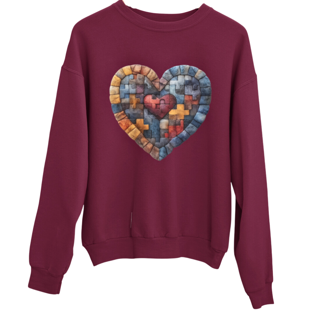 Felpa Organica Quilt Heart
