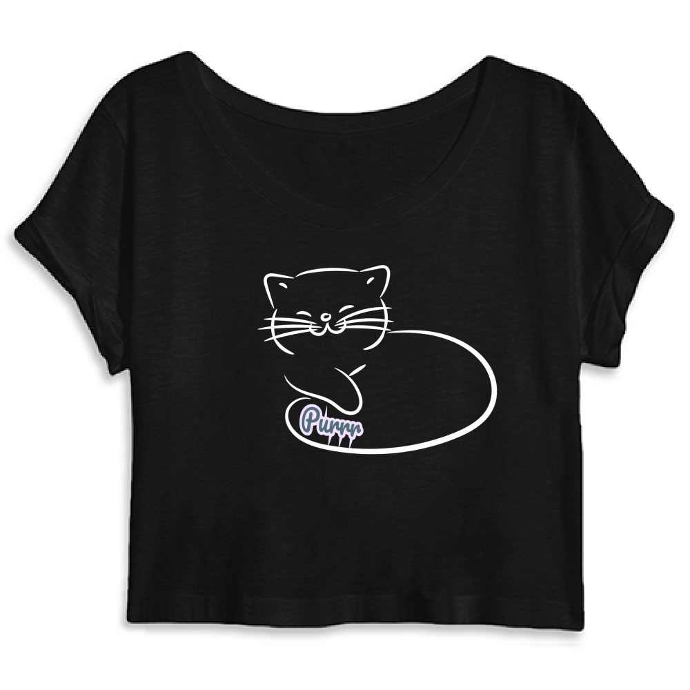 Top Crop Purring Cat