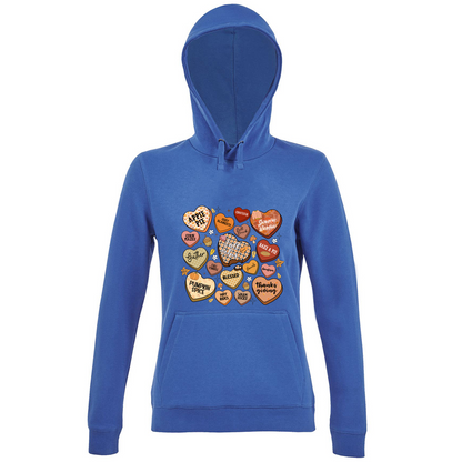 Hoodie Premium Women Fall Candy Hearts