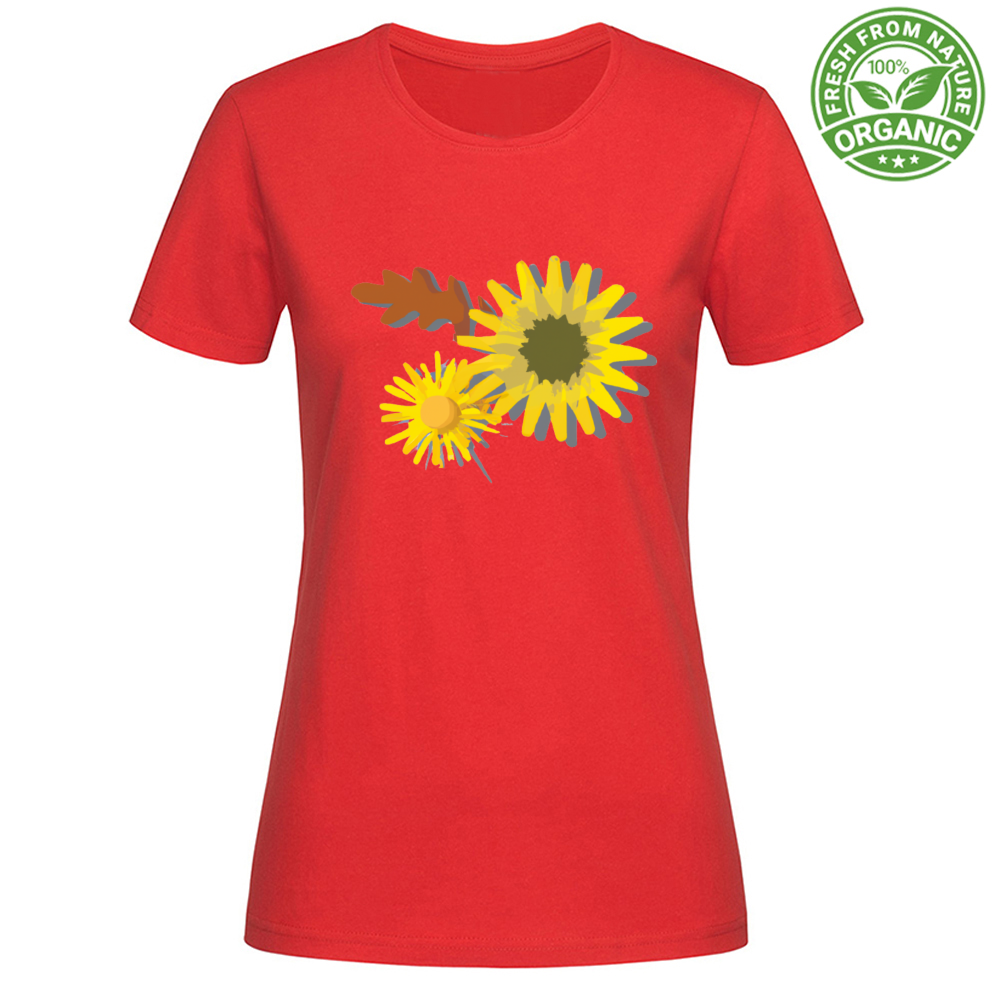 T-Shirt Woman Organic Sunflowers