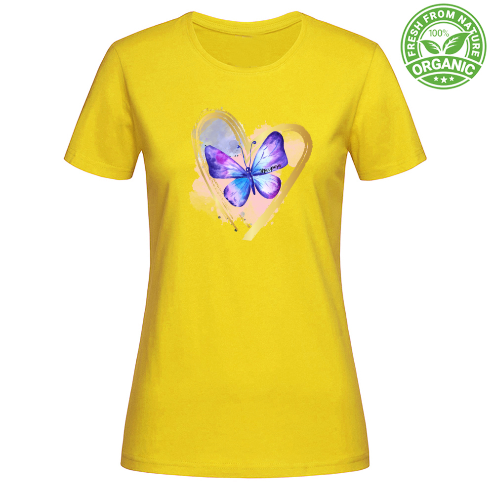 T-Shirt Woman Organic Mariposa Tee  Mod 4