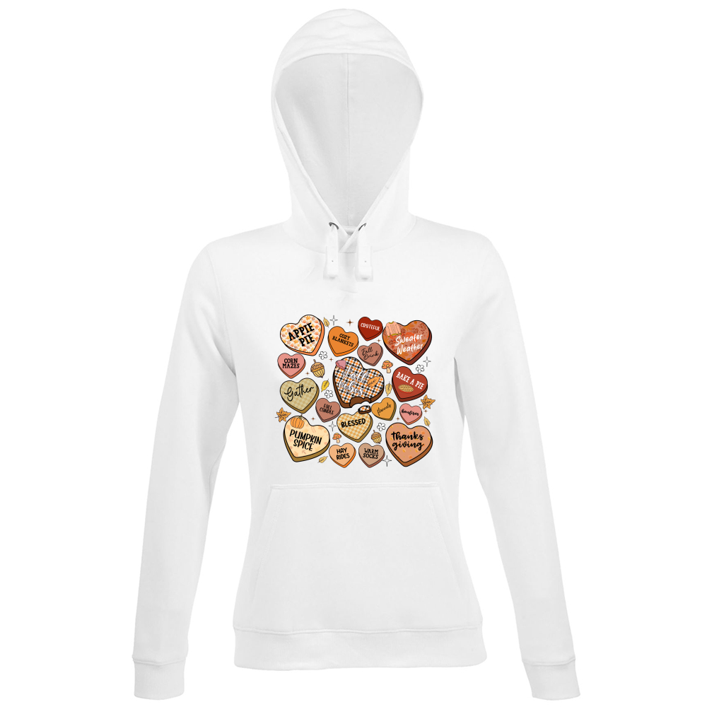 Hoodie Premium Women Fall Candy Hearts