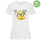 T-Shirt Woman Organic Heart  Eyes Smile