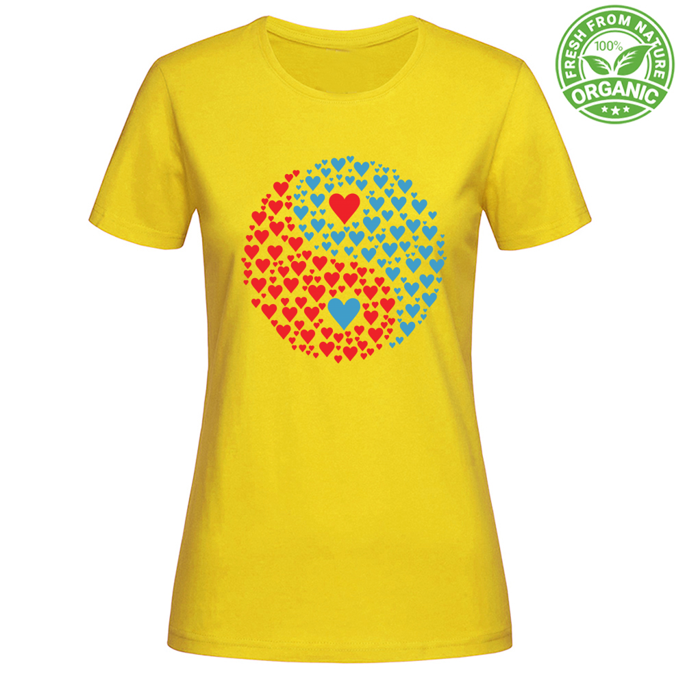 T-Shirt Woman Organic Hearts Tao