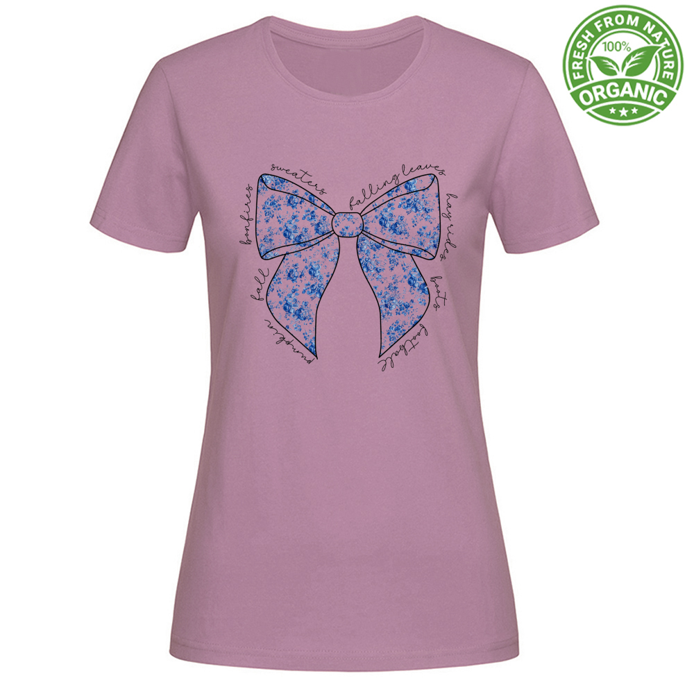 T-Shirt Woman Organic FloralBow